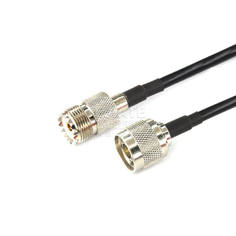 RF射频连接线UHF-K转N型 UHF/SL16/M头 RG58/142同轴馈线4孔法兰 TEJIATE/特加特