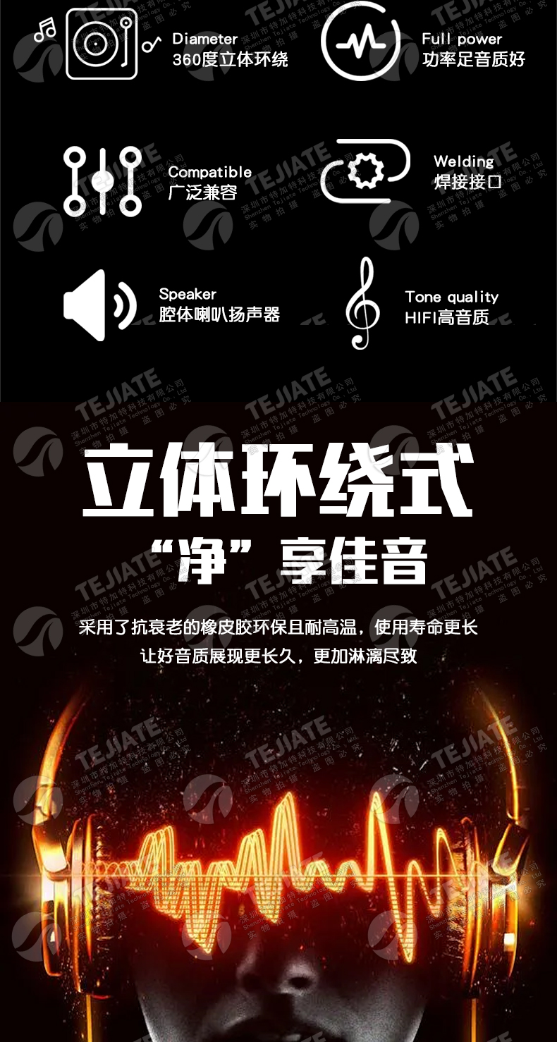 腔体喇叭扬声器8欧2W/3/4/5W 3370广告机3516无源音箱带2P2.0插头