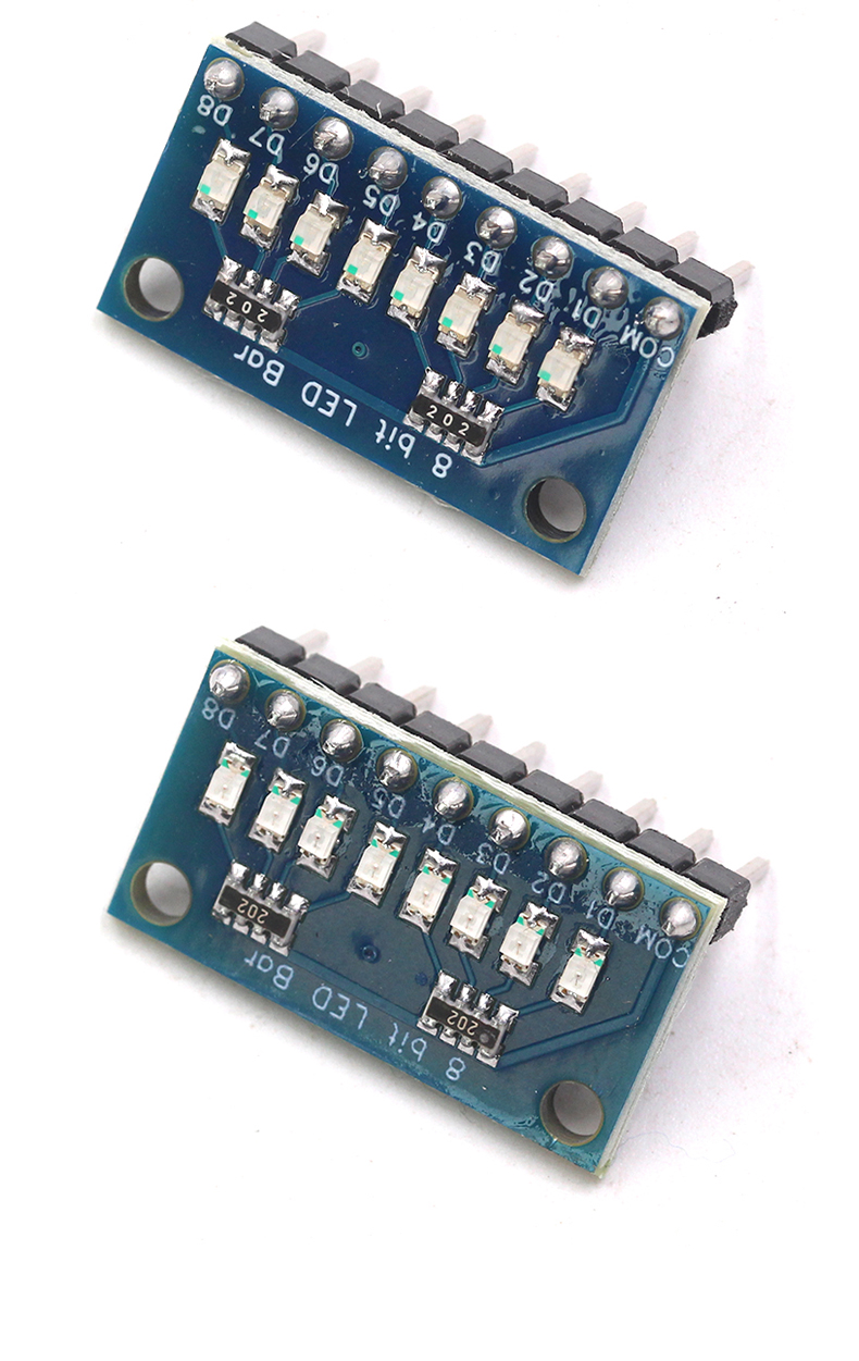 3.3V/5V 8位蓝色/红色 共阳极/共阴极 LED指示灯模块 diy LED灯条