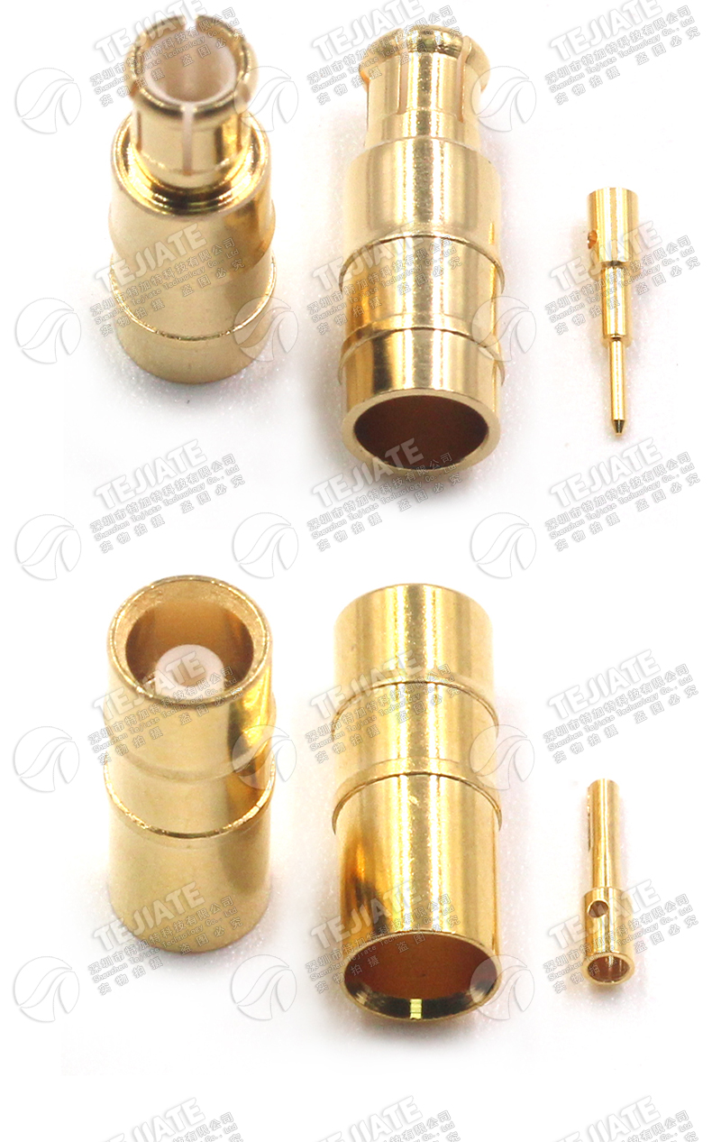 MCX-JB3 射频接线头MCX-KB3 焊接50-3半钢半柔电缆 配RG402/141线