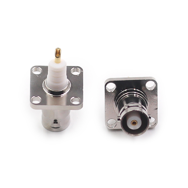 MHV-KFD MHV3000V母头4孔法兰机箱面板固定BNC高压3000V MHV-KF 