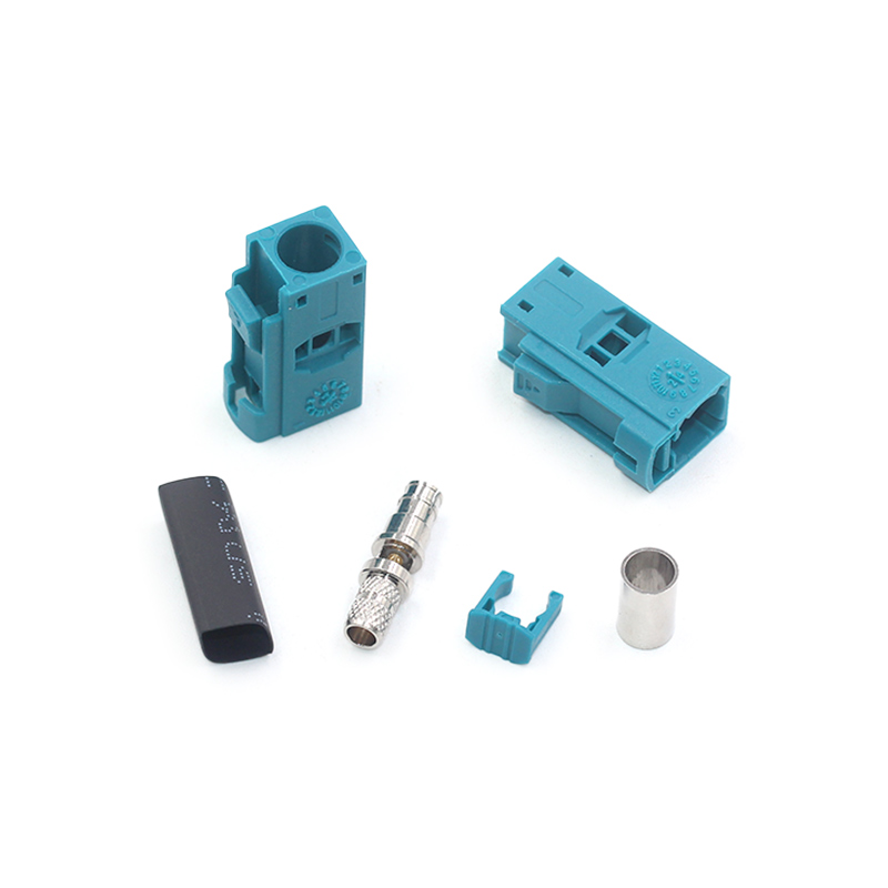 射频连接器FAKRA-Z-K-3.0焊接头 fakra-Z型汽车GPS天线延长接线头 
