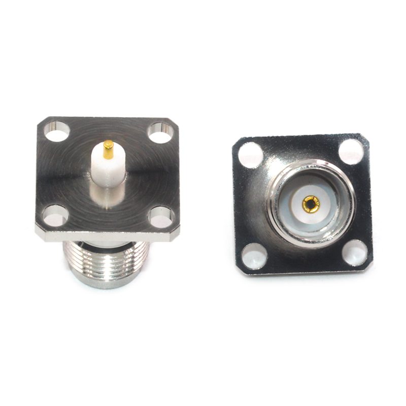 TNC-KFD4 TNC-50KY母头带四孔法兰固定TNC-KFD GPS射频连接器母座 