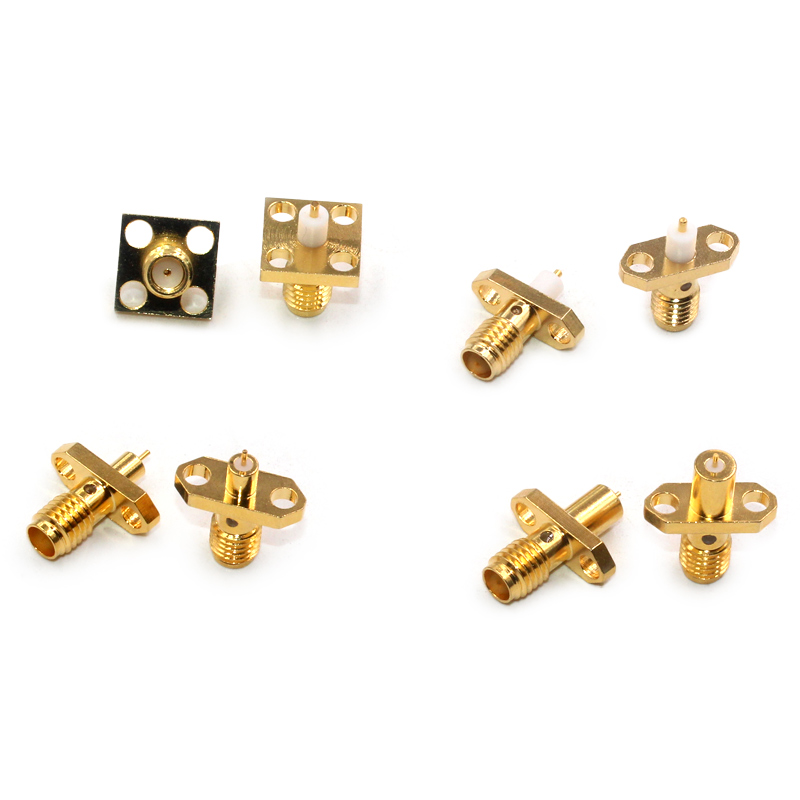 SSMA-KFD SSMA-KFD3/5A高频母头小法兰穿墙 SSMA-KF母头面板插座 