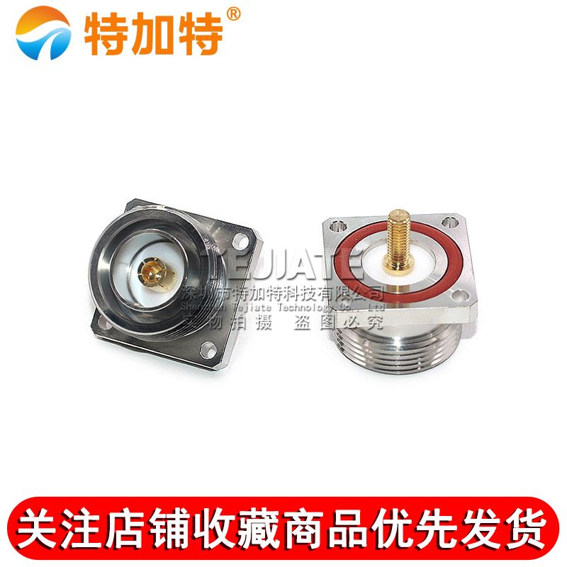 L29-KFD-M5 DIN母座带M5螺纹带防水圈四孔法兰固定连接器L29-M5 