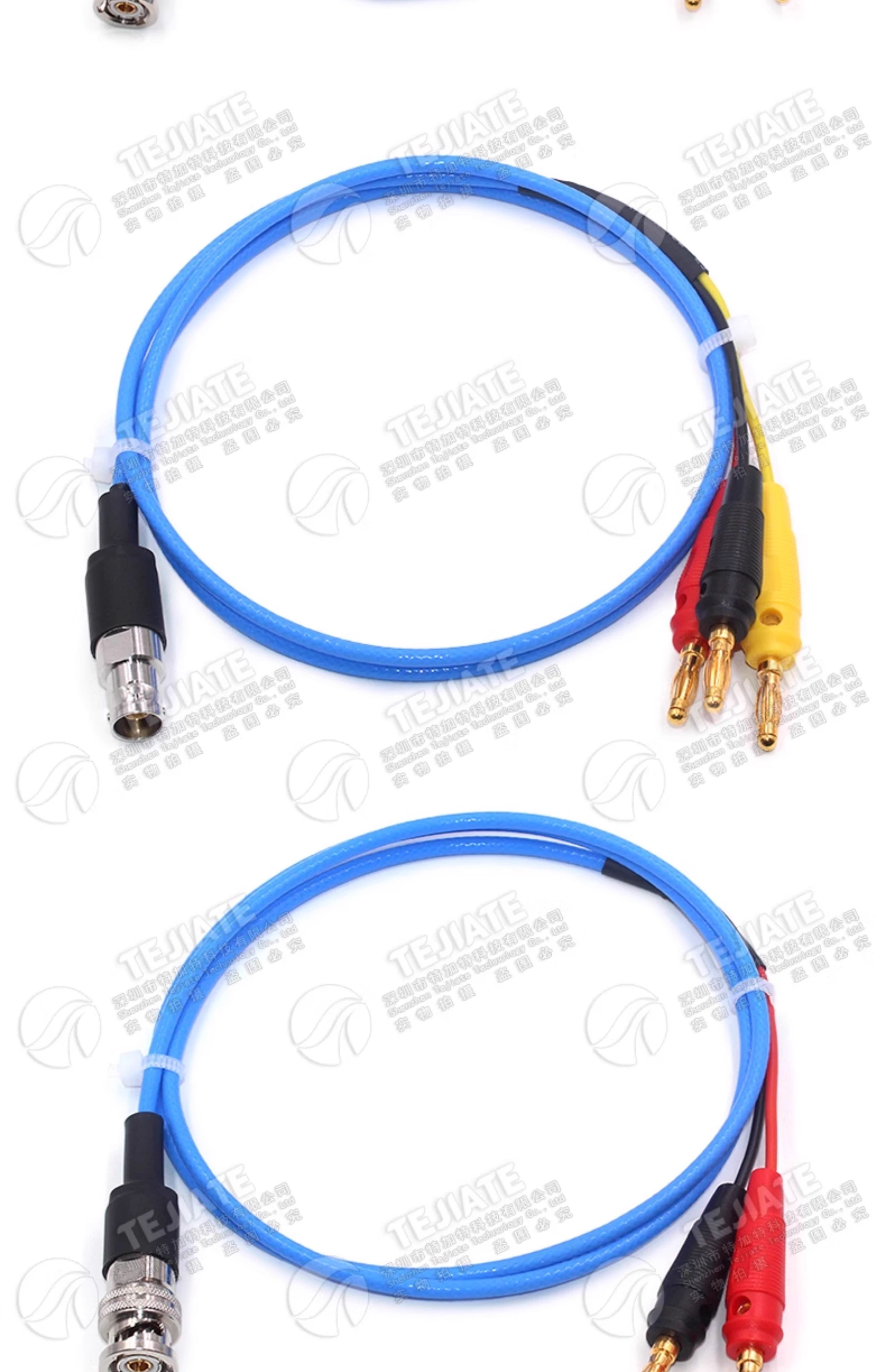 TRB转4MM香蕉插头信号线 TRB/香蕉头 三同轴BNC接数字源表测试线