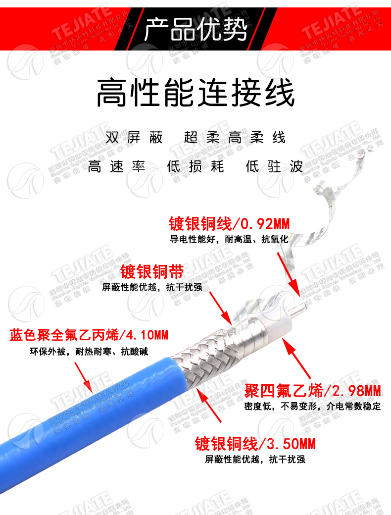 SS402机械稳相电缆 RM141低损耗测试型线缆 银带绕包 高频同轴线