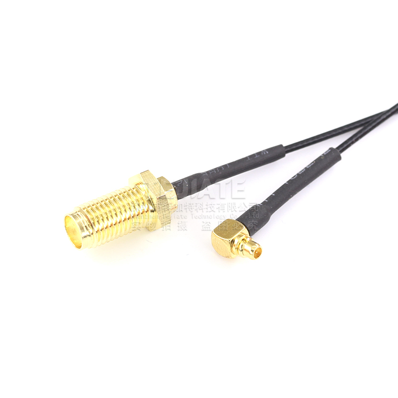 MMX-JW/SMA-J/K MMCX弯公头转SMA公/母 MMCX转接线 RF1.37同轴线 